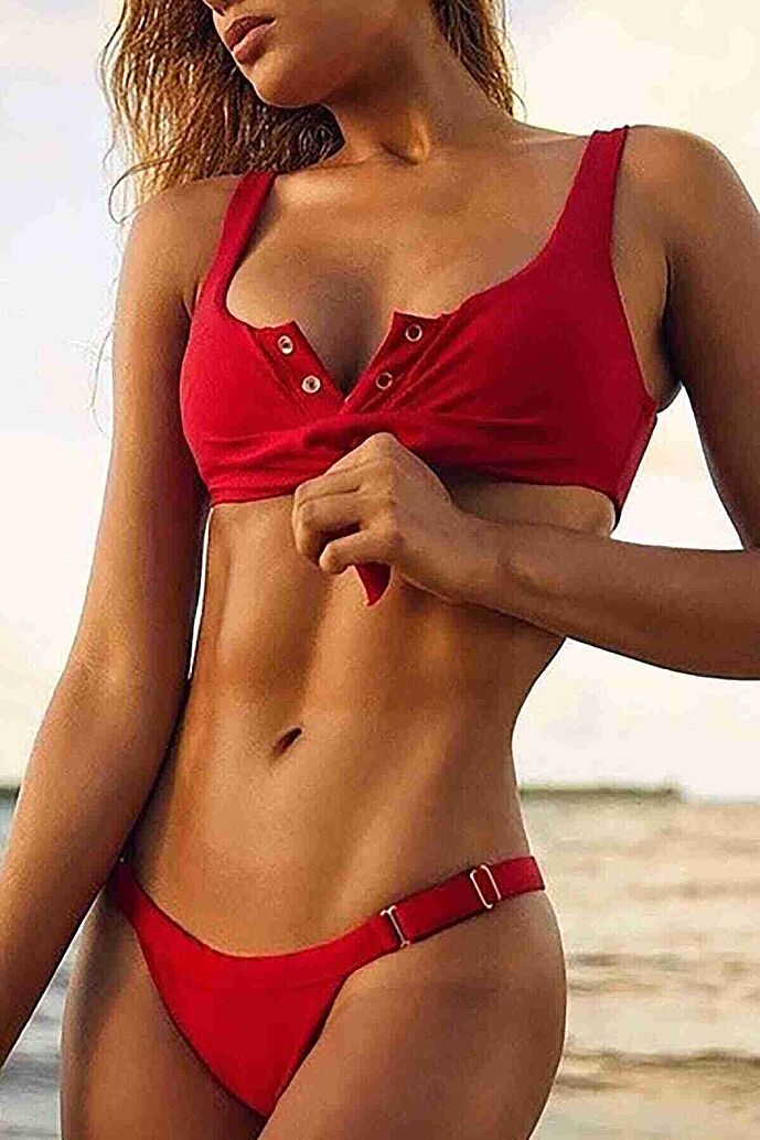 Angelsin Kırmızı Bikini Altı Kırmızı - 3