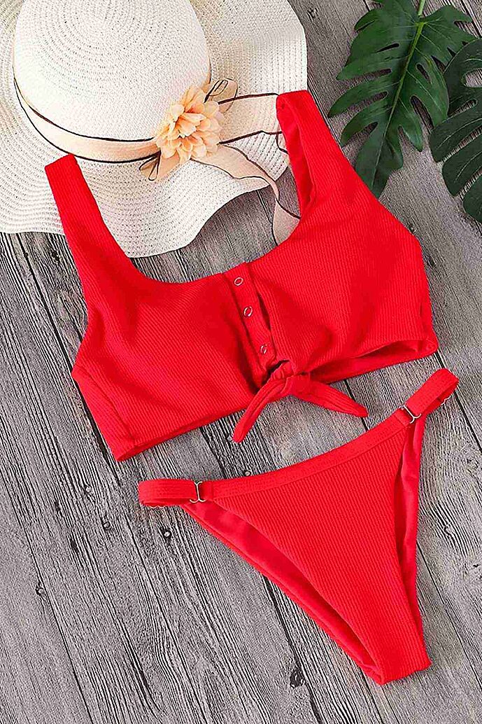 Angelsin Kırmızı Bikini Altı Kırmızı - 5