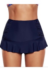 Angelsin Etek Görünümlü Lacivert Deniz Şortu - Thumbnail