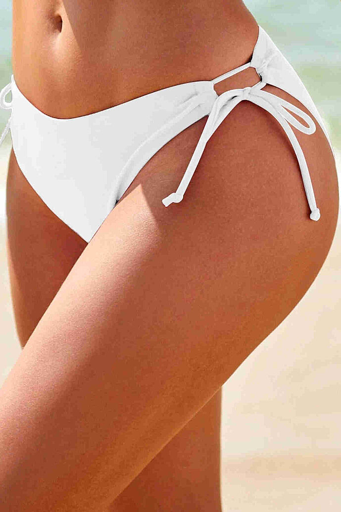 Angelsin Özel tasarım Bağlamalı Bikini Altı Beyaz - 3