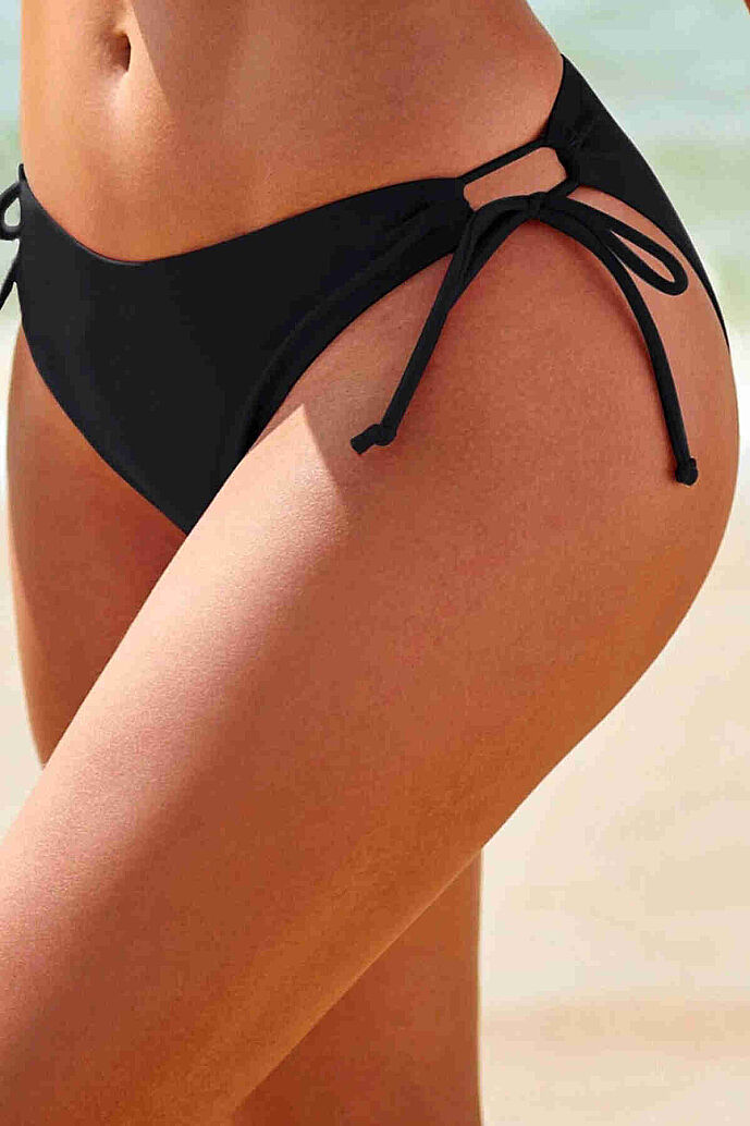 Angelsin Özel tasarım Bağlamalı Bikini Altı Siyah - 3