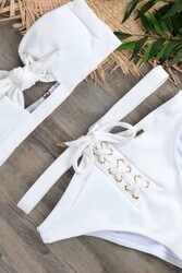 Angelsin Özel Tasarım Bikini Altı Beyaz - Thumbnail
