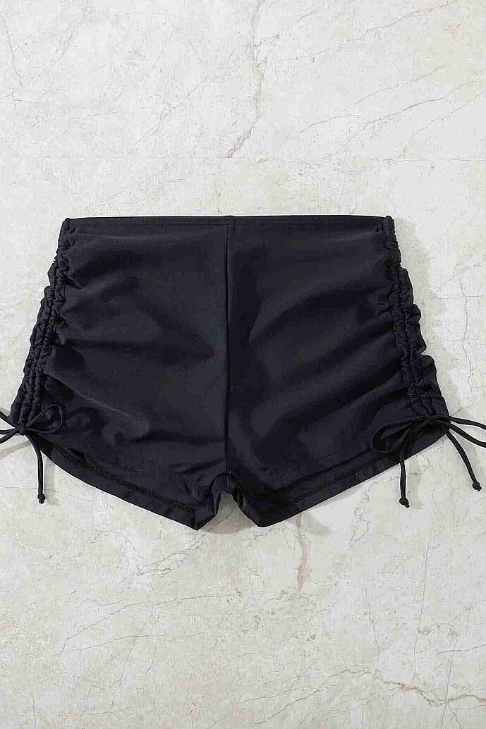 Angelsin Özel tasarım Büzgü Detaylı Bikini Altı Siyah - 3