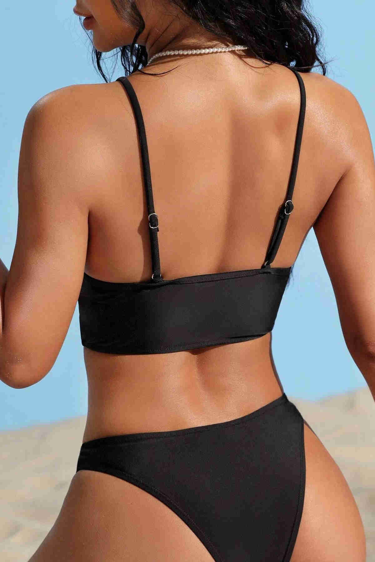 Angelsin Şık Bikini Takım Siyah