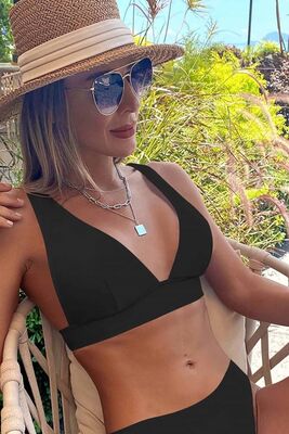 Angelsin - Angelsin Şık Bikini Üstü Siyah (1)