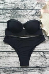 Angelsin Siyah Straplez Bikini Takım - Thumbnail