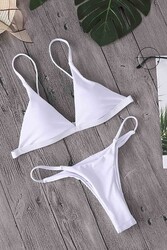 Angelsin Üçgen Bikini Altı Beyaz - Thumbnail