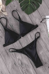 Angelsin Üçgen Bikini Altı Siyah - Thumbnail