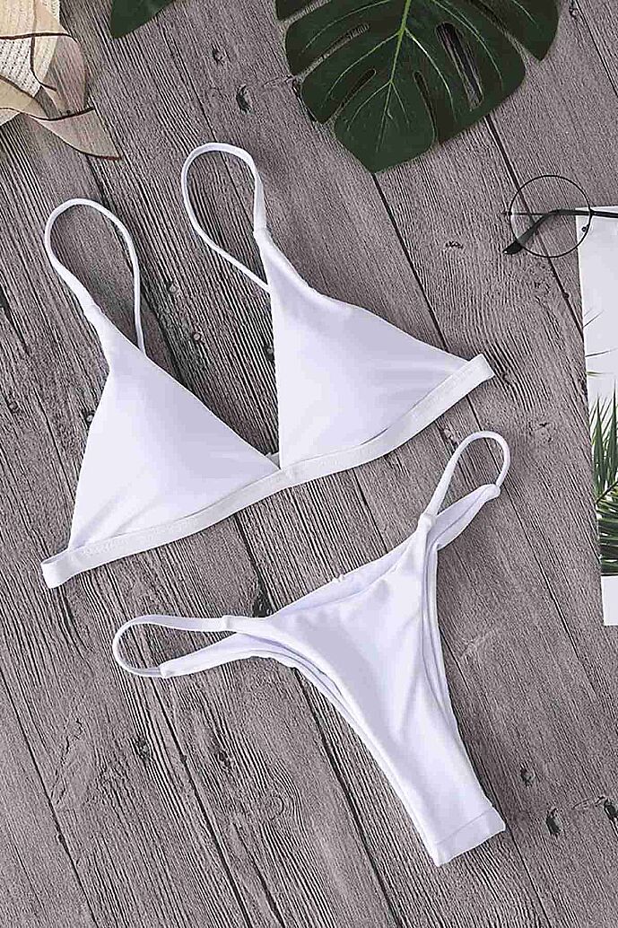 Angelsin Üçgen Bikini Üstü Beyaz - 3