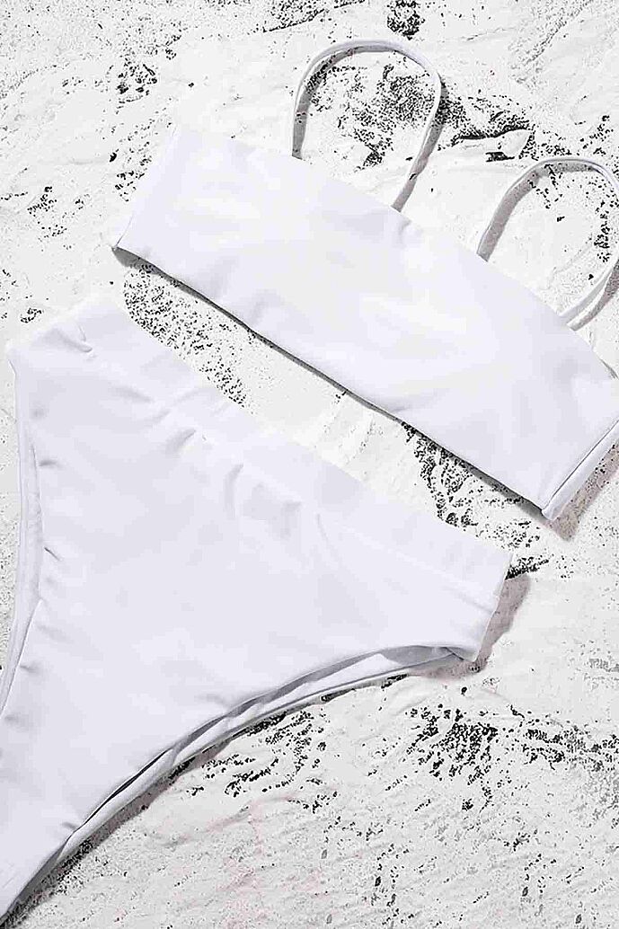 Angelsin V Kesim Yüksek Bel Bikini Altı Beyaz - 3