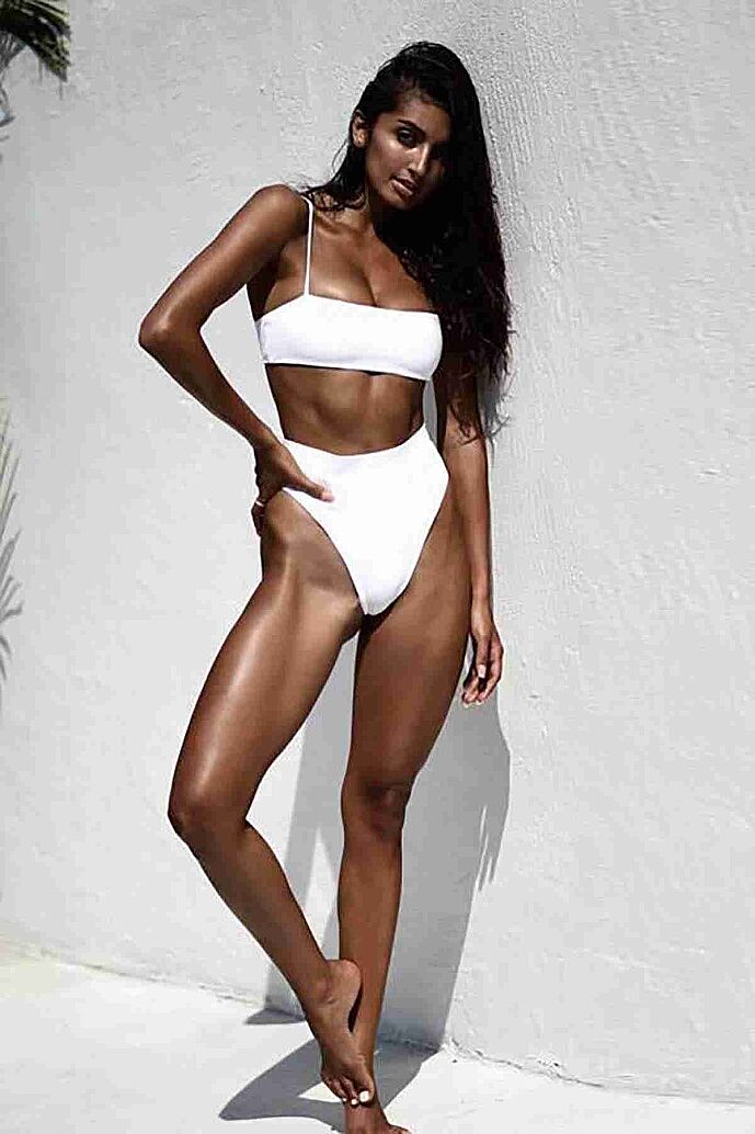 Angelsin V Kesim Yüksek Bel Bikini Altı Beyaz - 5