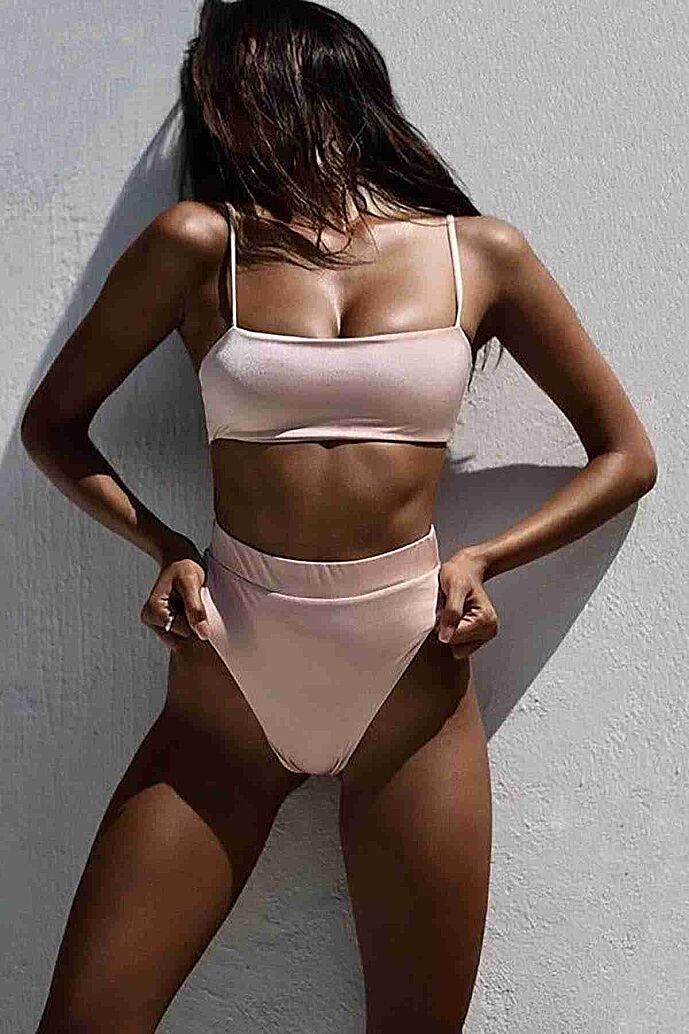 Angelsin V Kesim Yüksek Bel Bikini Altı Pembe - 3