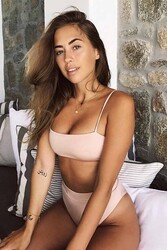 Angelsin V Kesim Yüksek Bel Bikini Altı Pembe - Thumbnail