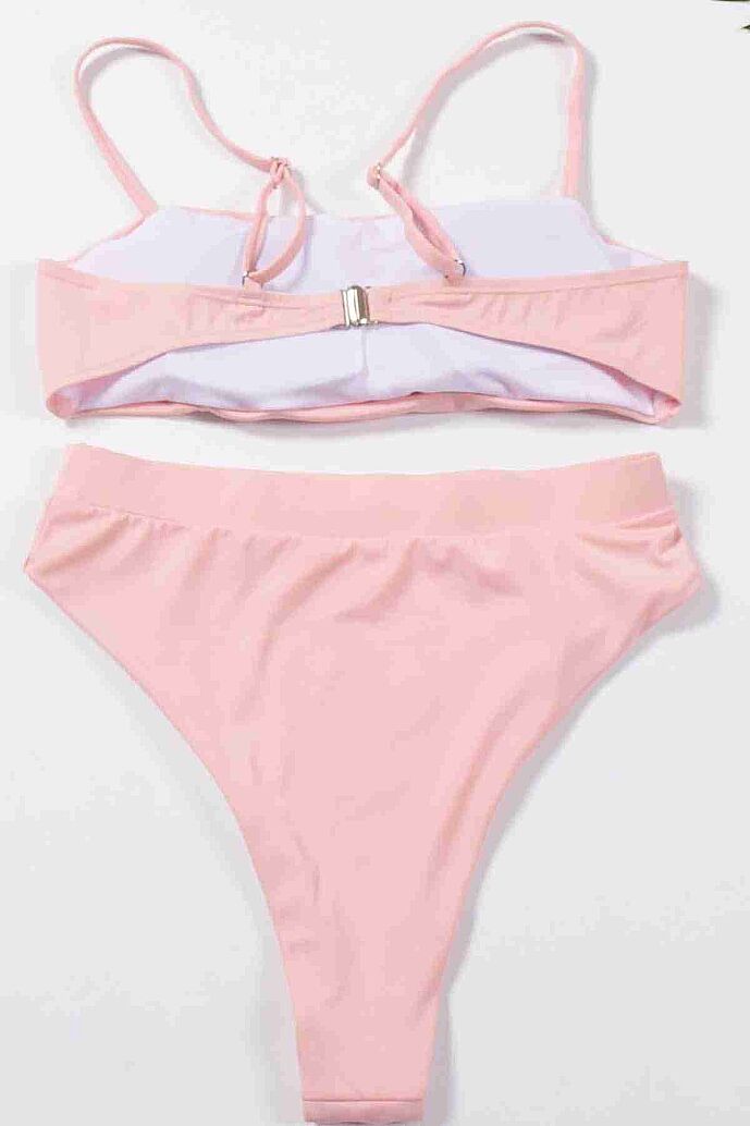 Angelsin V Kesim Yüksek Bel Bikini Altı Pembe - 7