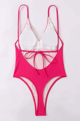 Angelsin - Angelsin V Yaka Sırt Dekolteli Brazilian Kesim Mayo Pembe (1)