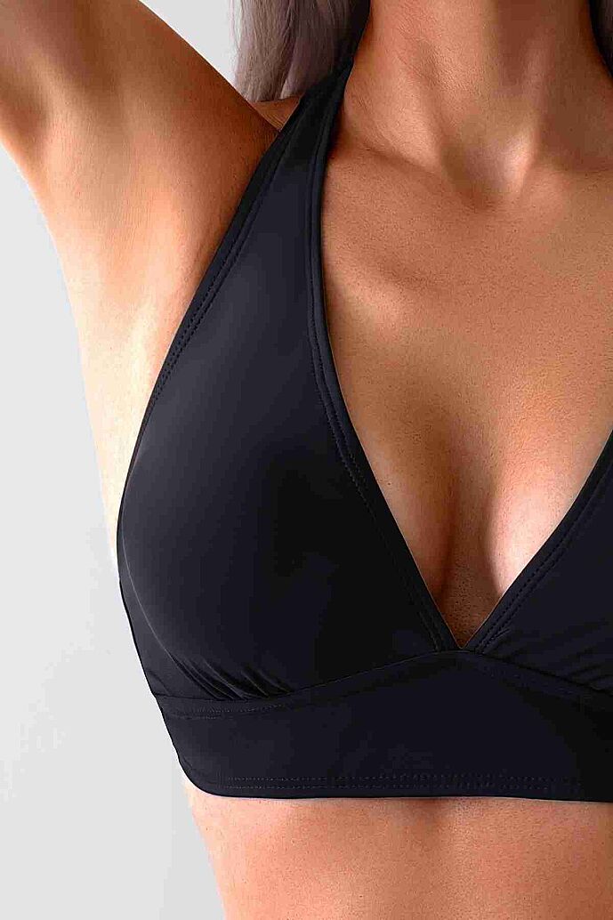 Angelsin Yandan Büzgülü Bikini Takım (Çıkartılabilir Kaplı) Siyah - 4