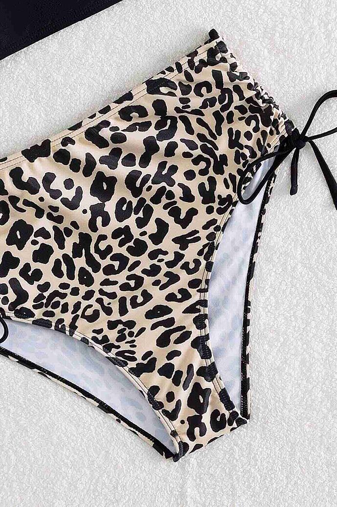 Angelsin Leopar Yanlardan Büzgü Ayarlama Detaylı Bikini Altı Çok Renkli - 4