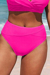 Angelsin Yüksek Bel Bikini Altı Fuşya - Thumbnail
