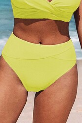 Angelsin Yüksek Bel Bikini Altı Sarı - Thumbnail
