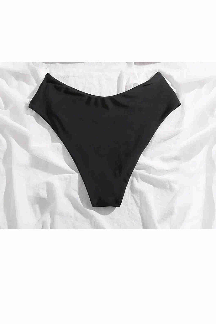 Angelsin Yüksek Bel Şık Bikini Altı Siyah - 3