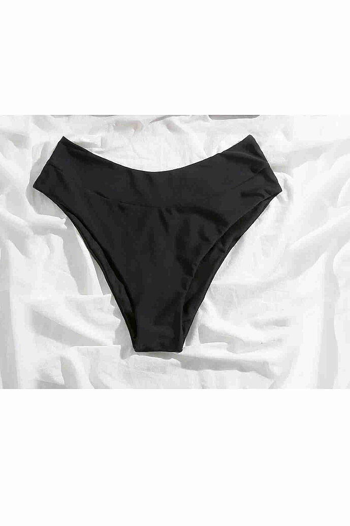 Angelsin Yüksek Bel Şık Bikini Altı Siyah - 4