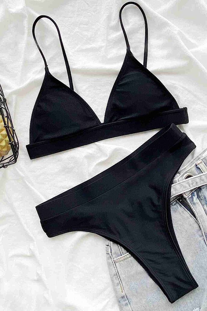 Angelsin Yüksek Bel Siyah Bikini Altı Siyah - 3
