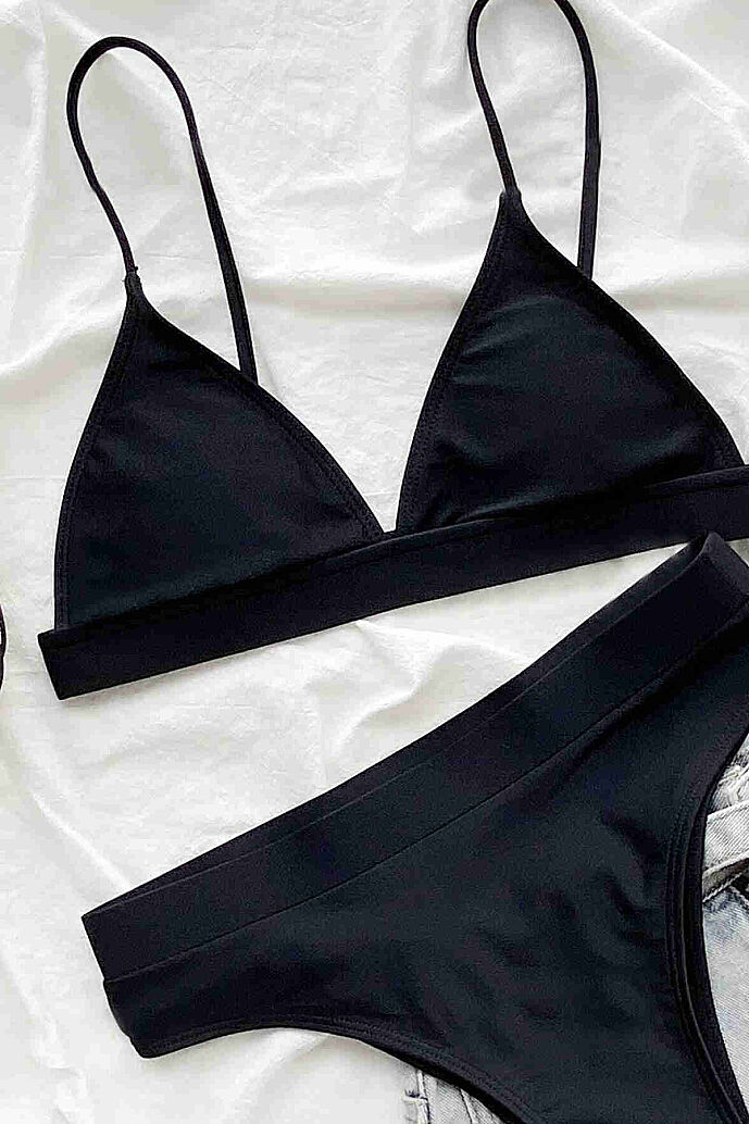 Angelsin Yüksek Bel Siyah Bikini Altı Siyah - 4