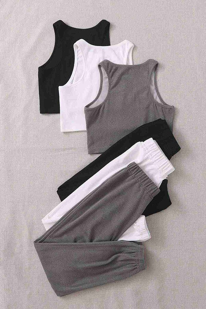 Merry See 3 Lü Set Kolsuz Cepsiz Peluş Polar Alt Üst Pijama Takımı Çok Renkli - 4