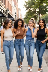 Merry See 4'lü Paket 4 Renk Takım Kadın Kolsuz Örme Kumaş Bluz Crop Çok Renkli - Thumbnail