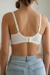 Merry See Balensiz Çıkarılabilir Pedli Lazer Kesim İzbırakmaz Sütyen Krem - Thumbnail