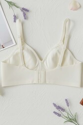 Merry See Balensiz Çıkarılabilir Pedli Lazer Kesim İzbırakmaz Sütyen Krem - Thumbnail