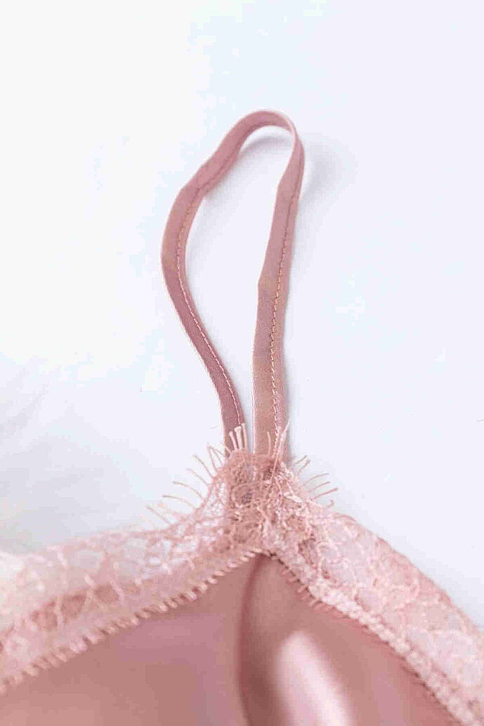 Merry See Dantel İşlemeli Çiçek Desenli Şort Pijama Takımı Pembe - 3