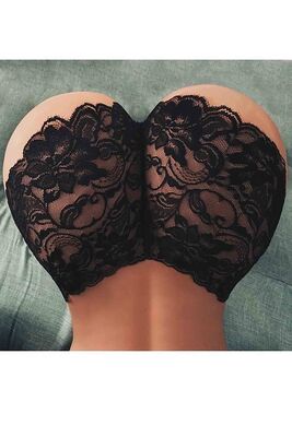 Merry See - Merry See Dantel Külot Fantezi iç giyim Siyah (1)