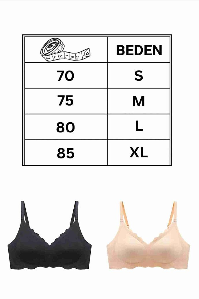 Merry See Dikişsiz Balensiz Çıkarılabilir Pedli Lazer Kesim izbırakmaz Görünmez Sütyen Gri - 3