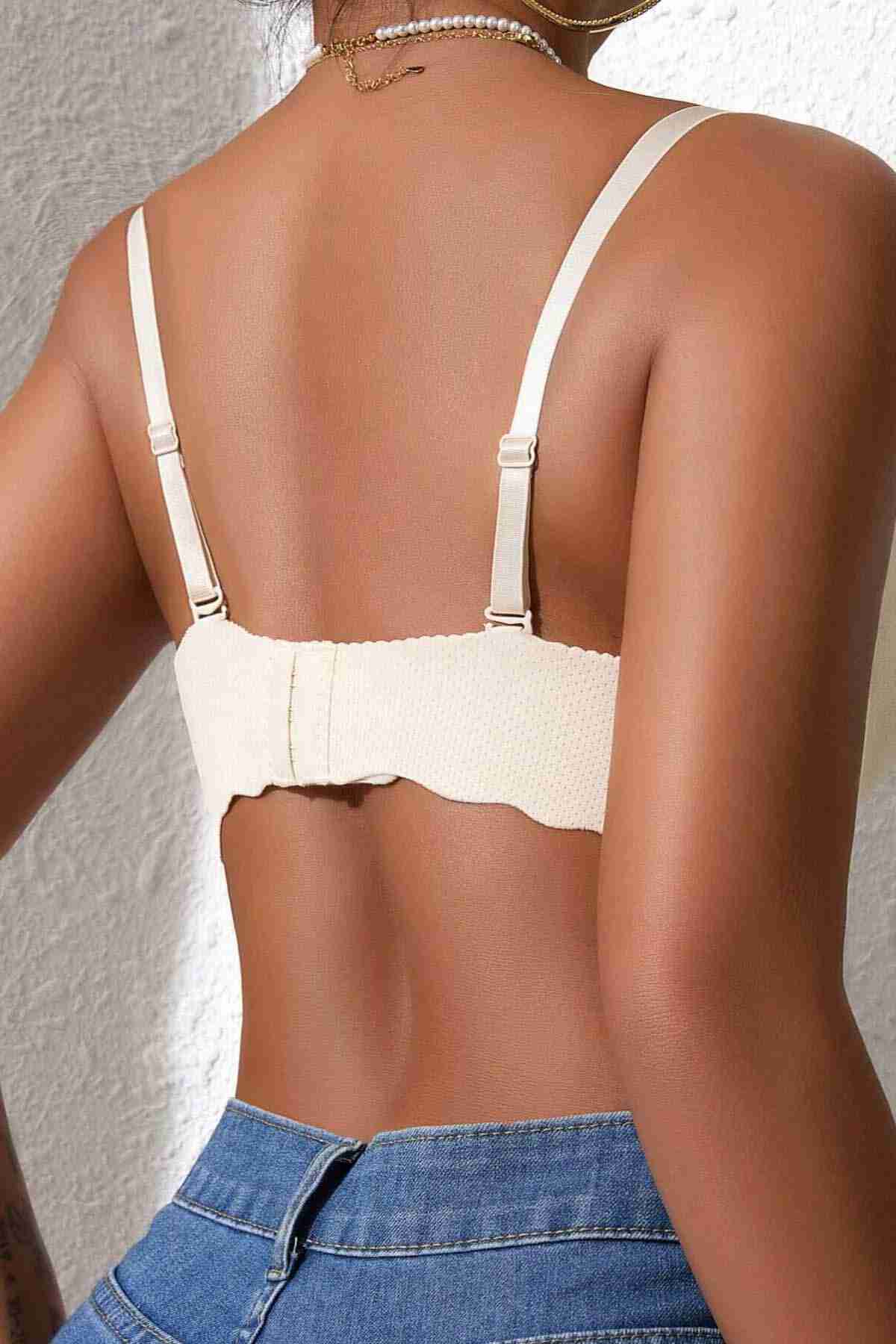 Merry See Dikişsiz Balensiz Hafif Destekli Kalp Detay Lazer Kesim İzbırakmaz Görünmez Sütyen TEN Merry See Dikişsiz Balensiz Hafif Destekli Kalp Detay Lazer Kesim İzbırakmaz Görünmez Sütyen TEN