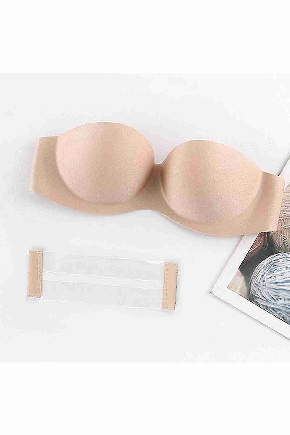 Merry See Dikişsiz Balensiz Hafif Destekli Lazer Kesim İzbırakmaz Görünmez Straplez Sütyen TEN Merry See Dikişsiz Balensiz Hafif Destekli Lazer Kesim İzbırakmaz Görünmez Straplez Sütyen TEN