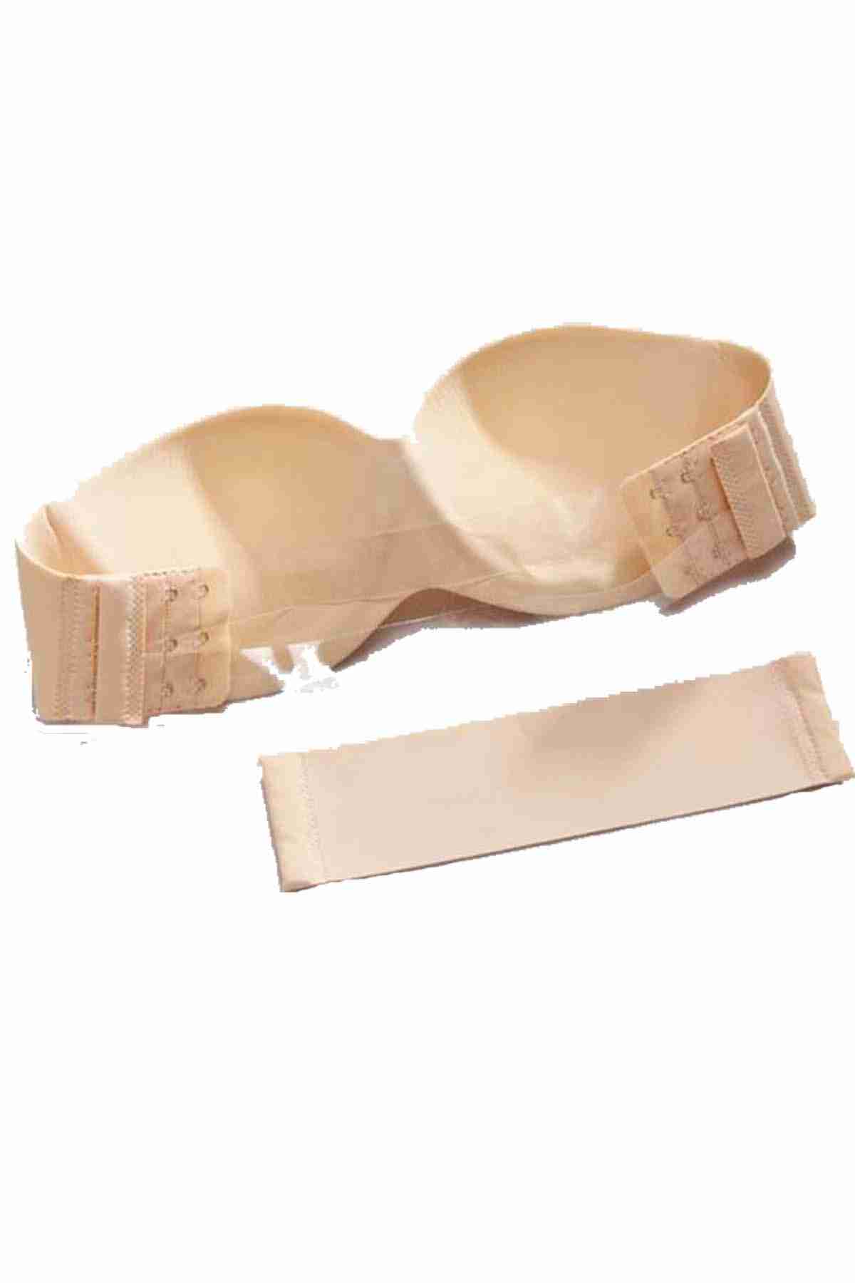 Merry See Dikişsiz Balensiz Hafif Destekli Lazer Kesim İzbırakmaz Görünmez Straplez Sütyen TEN Merry See Dikişsiz Balensiz Hafif Destekli Lazer Kesim İzbırakmaz Görünmez Straplez Sütyen TEN