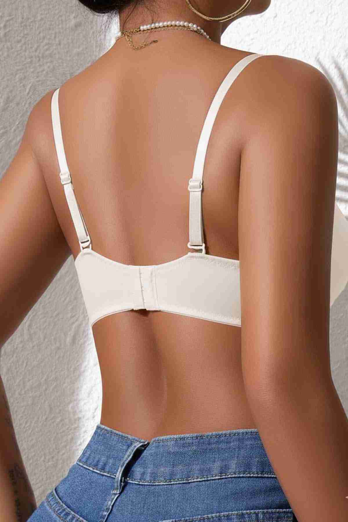 Merry See Dikişsiz Balensiz Hafif Destekli Parlak Lazer Kesim İzbırakmaz Görünmez Sütyen Krem Merry See Dikişsiz Balensiz Hafif Destekli Parlak Lazer Kesim İzbırakmaz Görünmez Sütyen Krem