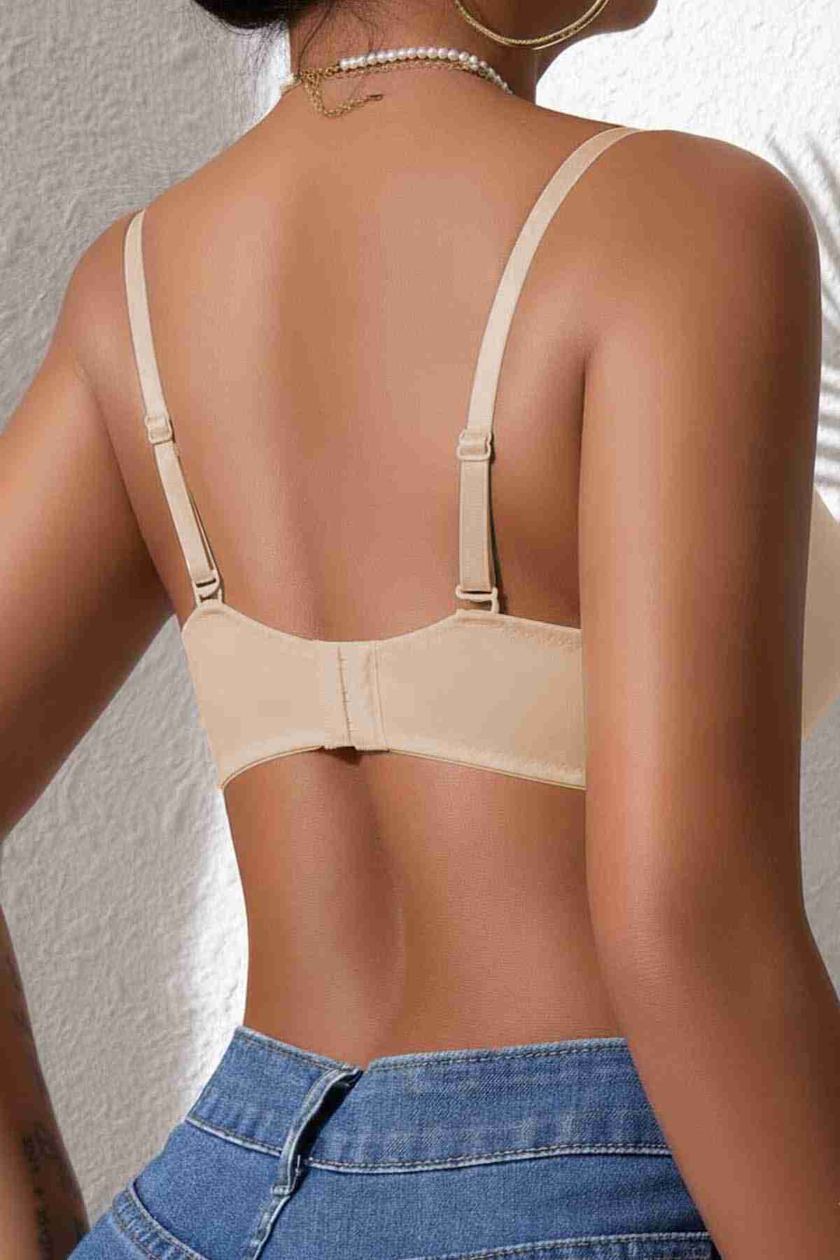 Merry See Dikişsiz Balensiz Hafif Destekli Parlak Lazer Kesim İzbırakmaz Görünmez Sütyen TEN Merry See Dikişsiz Balensiz Hafif Destekli Parlak Lazer Kesim İzbırakmaz Görünmez Sütyen TEN