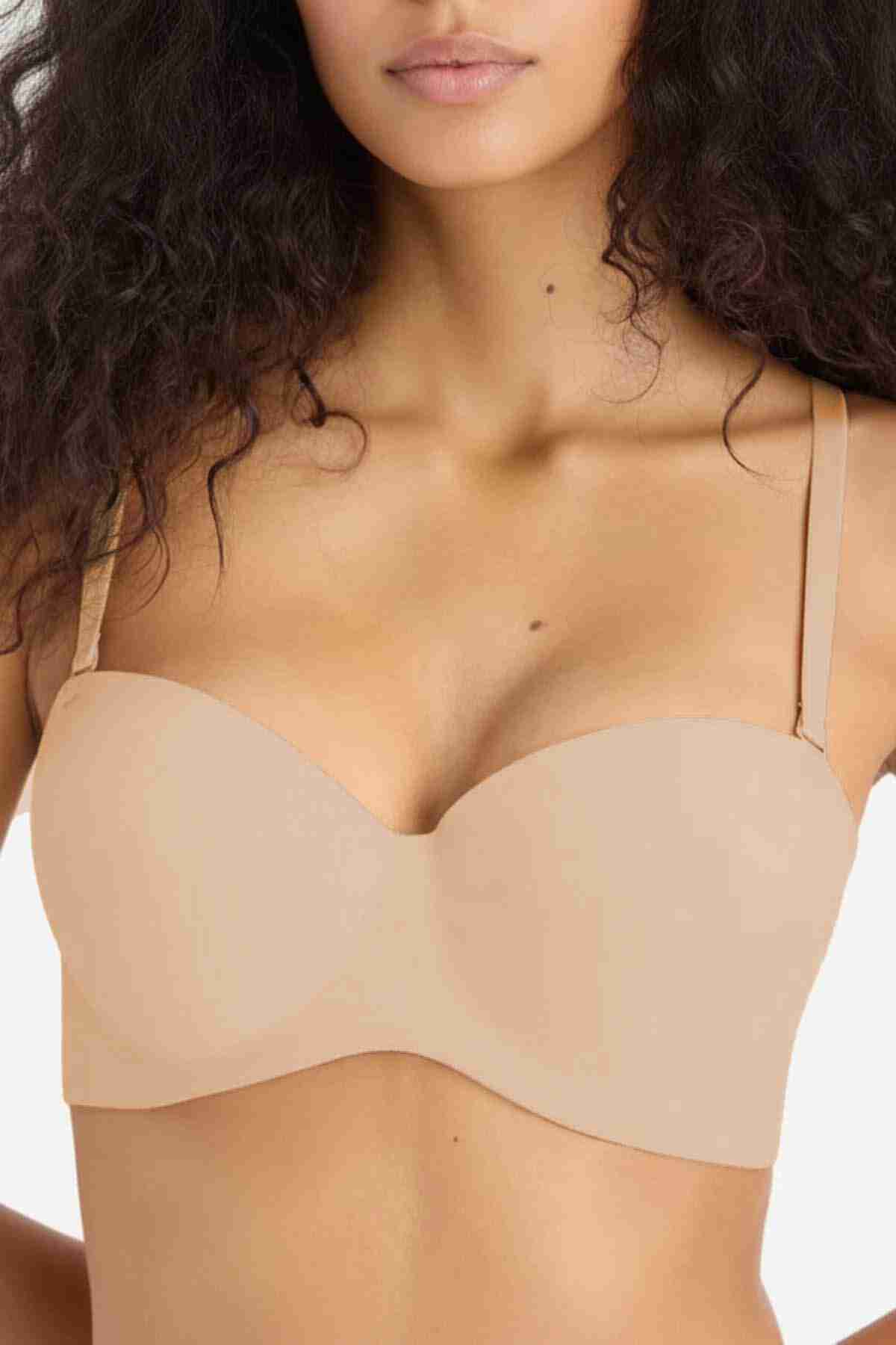 Merry See Dikişsiz Balensiz Hafif Destekli Parlak Lazer Kesim İzbırakmaz Görünmez Sütyen TEN Merry See Dikişsiz Balensiz Hafif Destekli Parlak Lazer Kesim İzbırakmaz Görünmez Sütyen TEN