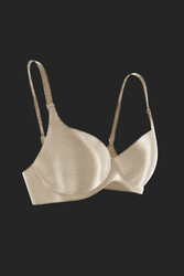 Merry See Dikişsiz Balensiz Lazer Kesim izbırakmaz Görünmez Push Up Sütyen Ekru - Thumbnail