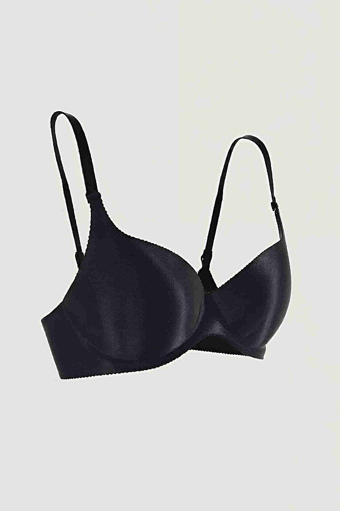 Merry See Dikişsiz Balensiz Lazer Kesim izbırakmaz Görünmez Push Up Sütyen Siyah - 5
