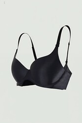 Merry See Dikişsiz Balensiz Lazer Kesim izbırakmaz Görünmez Push Up Sütyen Siyah - Thumbnail