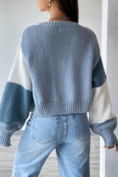 Merry See Düşük Omuzlu Yumuşak Dokulu Salaş Triko Hırka Çok Renkli - Thumbnail