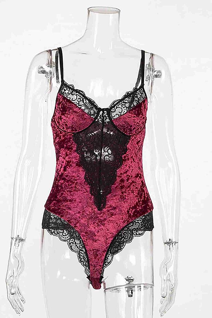 Merry See Kadife Body Gecelik Babydoll Çok Renkli - 4