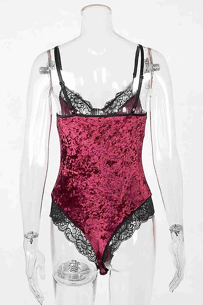 Merry See Kadife Body Gecelik Babydoll Çok Renkli - 5
