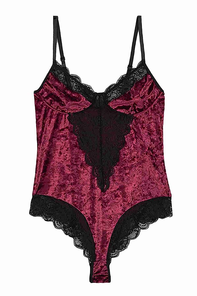 Merry See Kadife Body Gecelik Babydoll Çok Renkli - 6