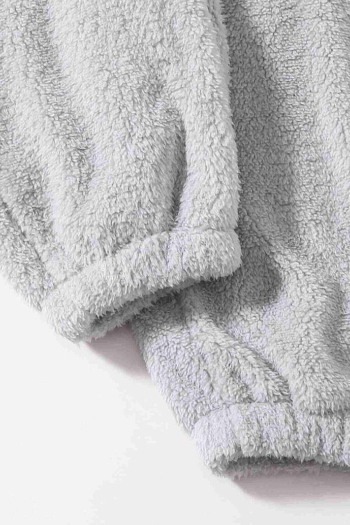 Merry See Kolsuz Askılı Peluş Polar Alt Üst Pijama Takımı Gri - 4