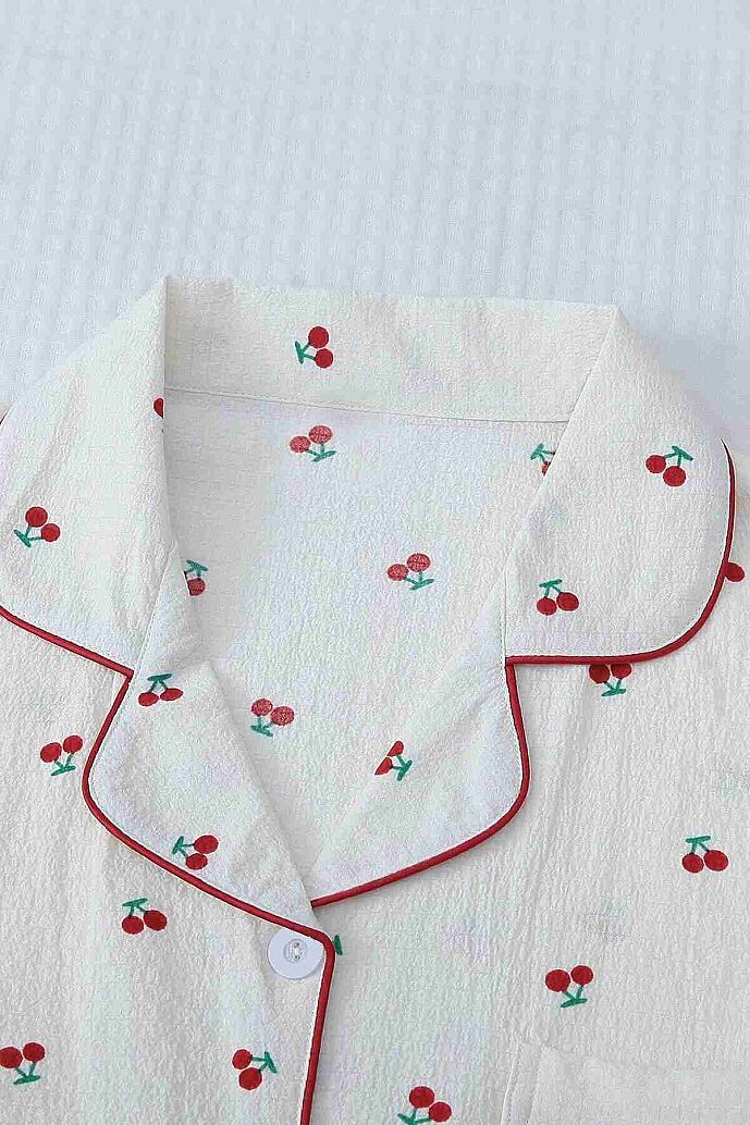 Merry See Özel Örme Kumaş Baskılı Kısa Kollu Şortlu Pijama Takımı Çok Renkli - 3