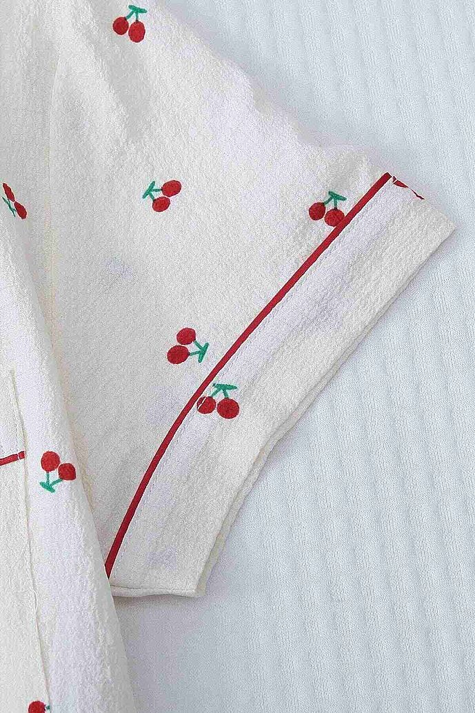 Merry See Özel Örme Kumaş Baskılı Kısa Kollu Şortlu Pijama Takımı Çok Renkli - 6